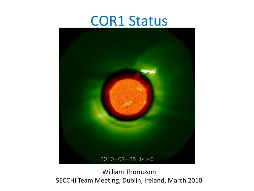cor1 status n.