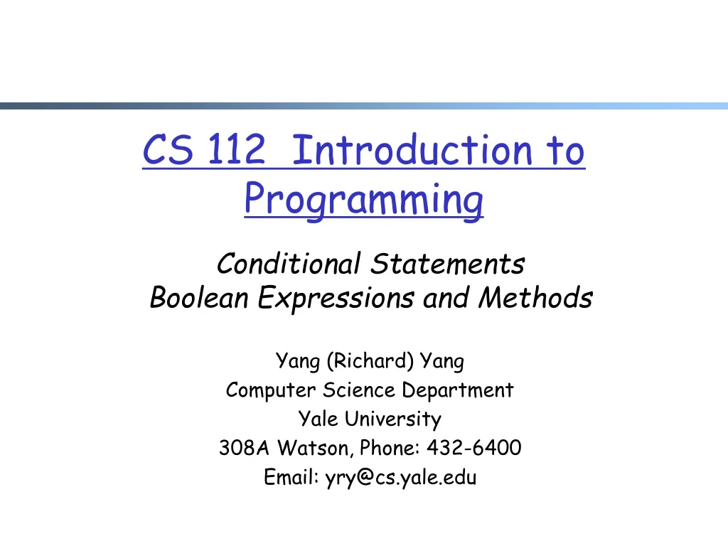 cs 112 introduction to programming n.