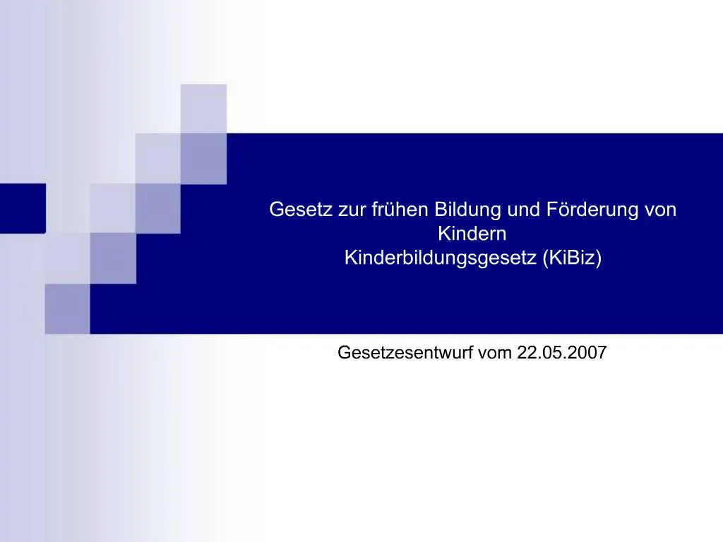 PPT - Gesetz Zur Fr Hen Bildung Und F Rderung Von Kindern ...