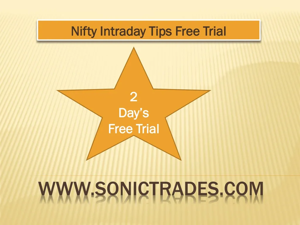 nifty intraday tips free trial n.