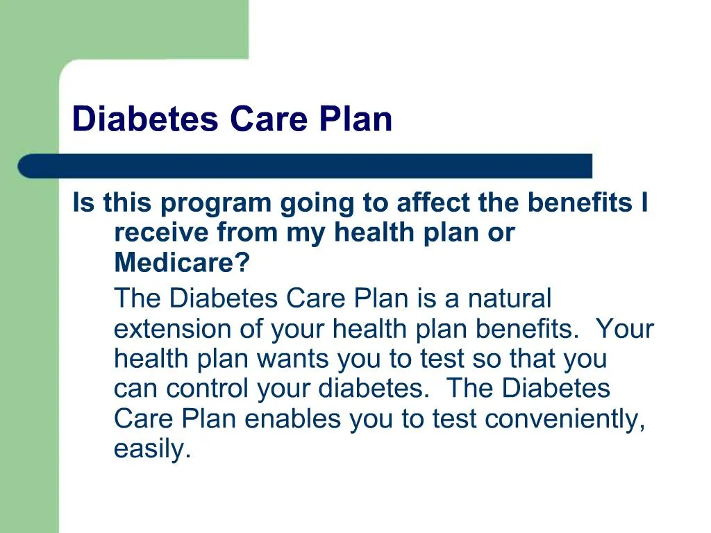 PPT Diabetes Care Plan PowerPoint Presentation, free download ID862923