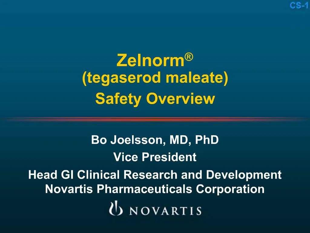 PPT Zelnorm tegaserod maleate Safety Overview PowerPoint Presentation