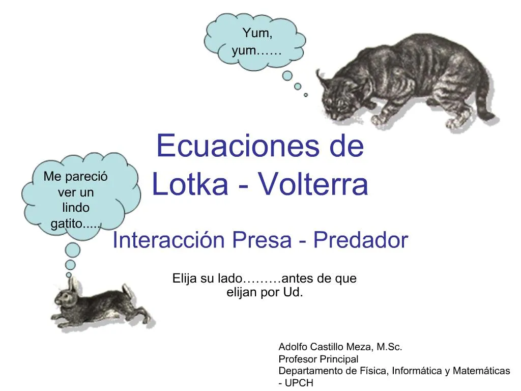 PPT - Ecuaciones de Lotka - Volterra PowerPoint Presentation, free download  - ID:864009