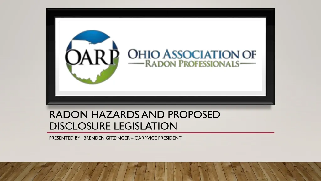 radon hazards and proposed disclosure legislation n.