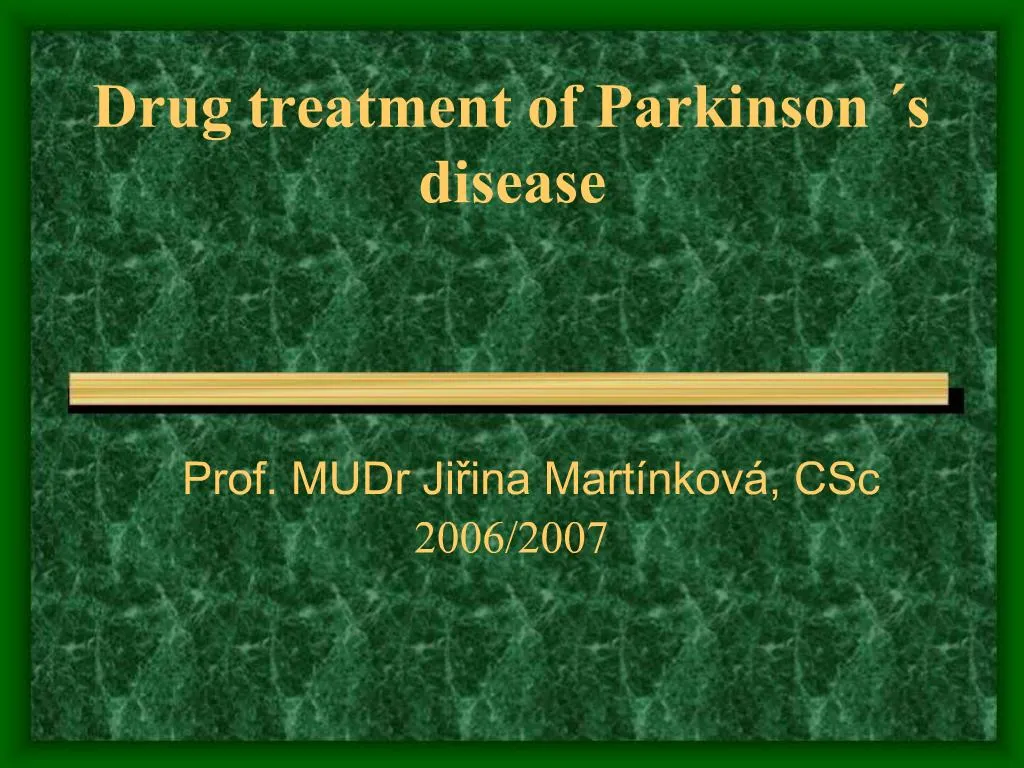 PPT Drug treatment of Parkinson s disease PowerPoint Presentation, free download ID865378