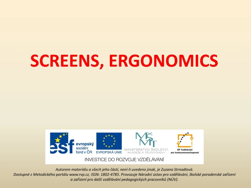 screens ergonomics n.