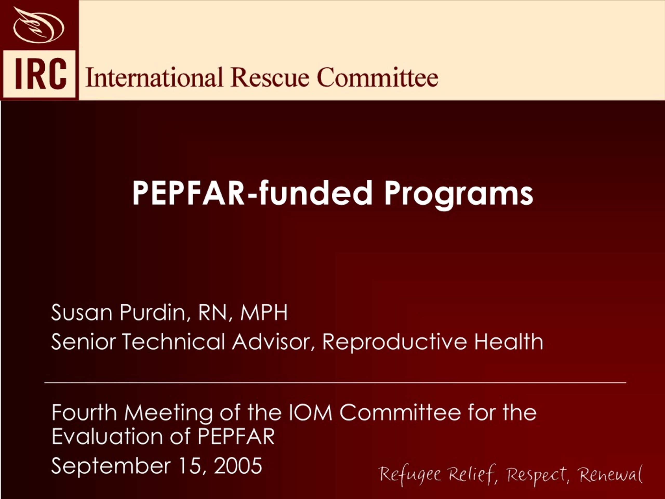 Ppt Pepfar Funded Programs Powerpoint Presentation Free Download