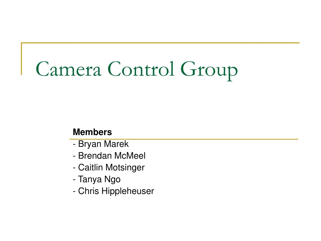 camera control group n.