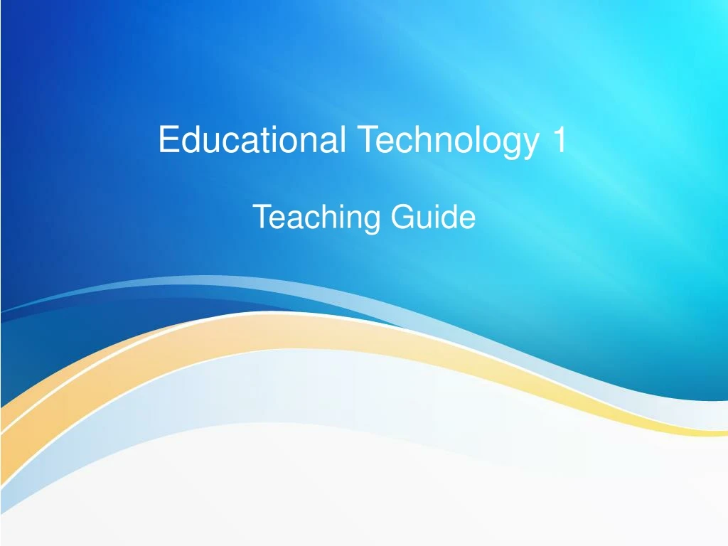 ppt meaning of educational technology