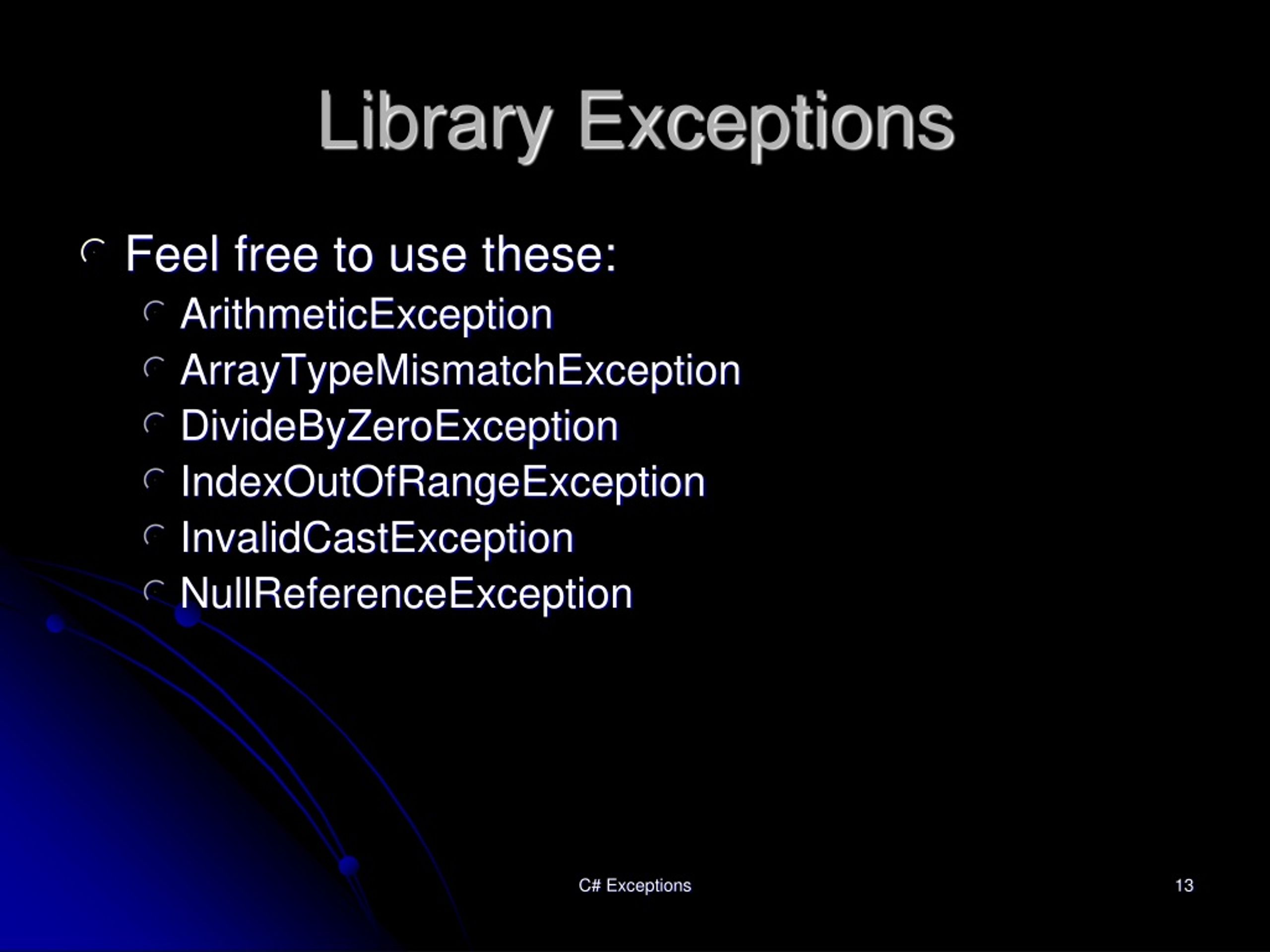 Programming in C# Lesson 5. Exceptions.. - ppt download