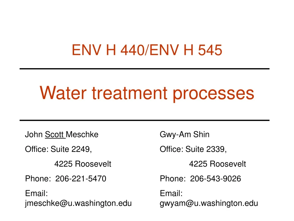 water treatment processes n.