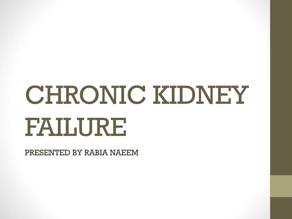 chronic kidney failure n.