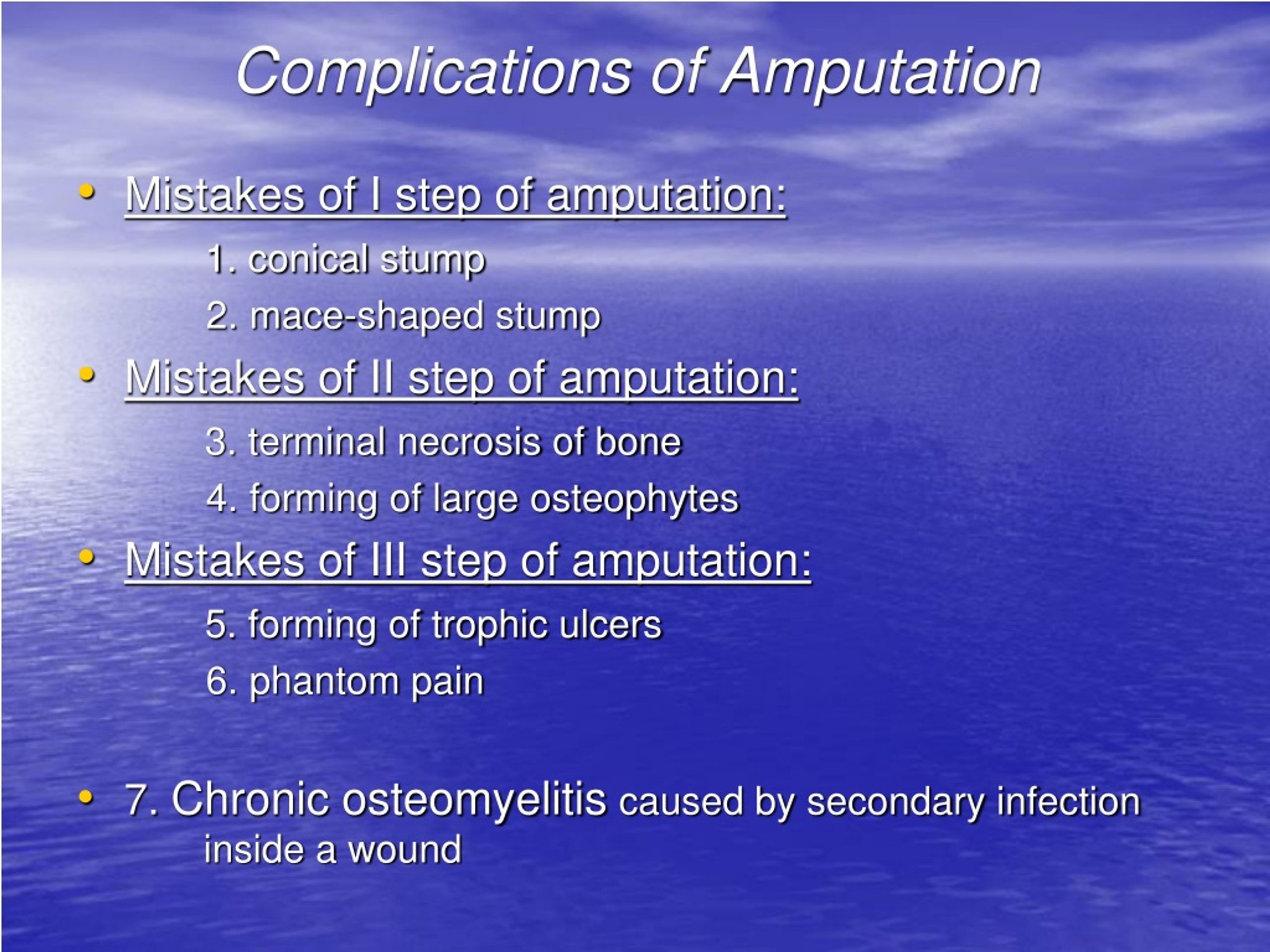 PPT Basic Surgical Principles Of Amputations And Disarticulations Of The Upper And Lower