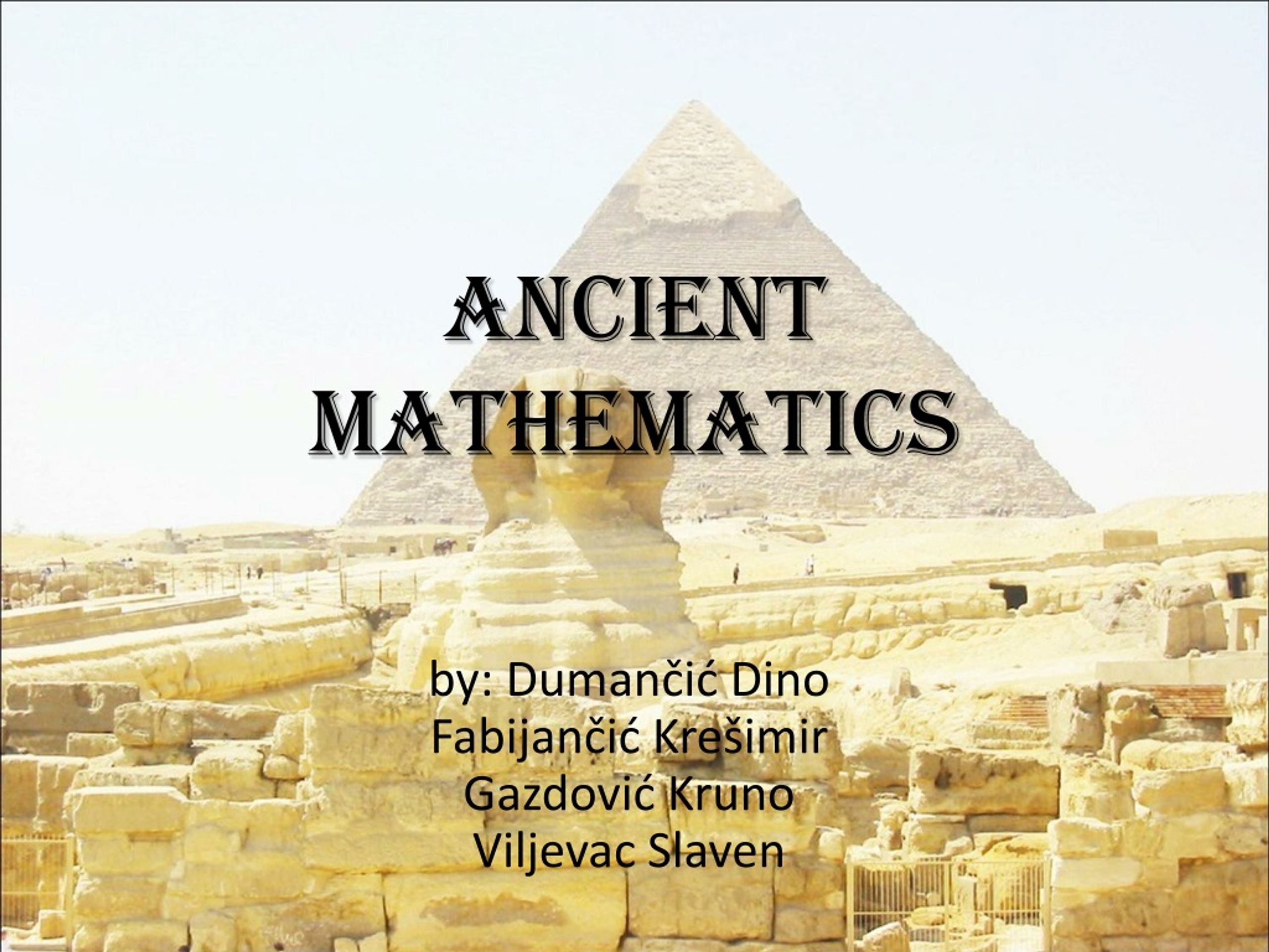 essay on ancient mathematics