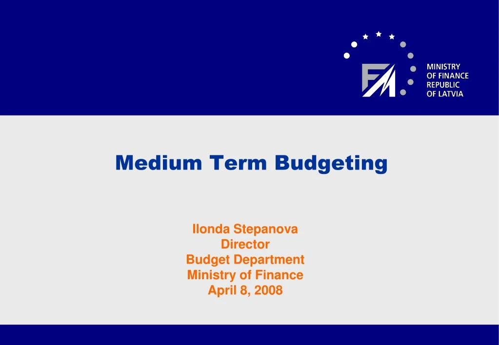 medium term budgeting n.