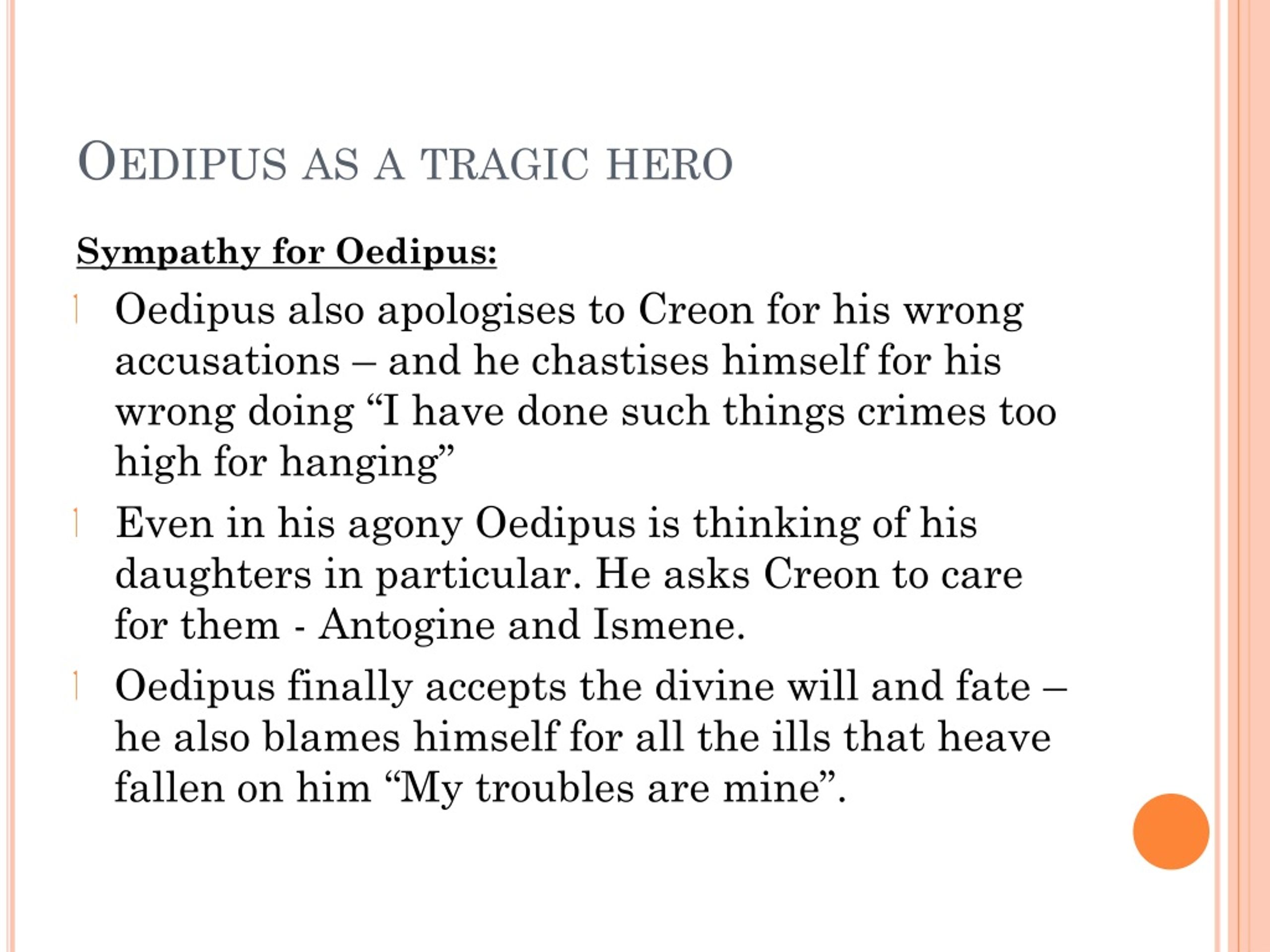 oedipus tragic hero thesis