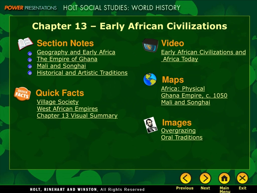 PPT - Chapter 13 – Early African Civilizations PowerPoint Presentation ...