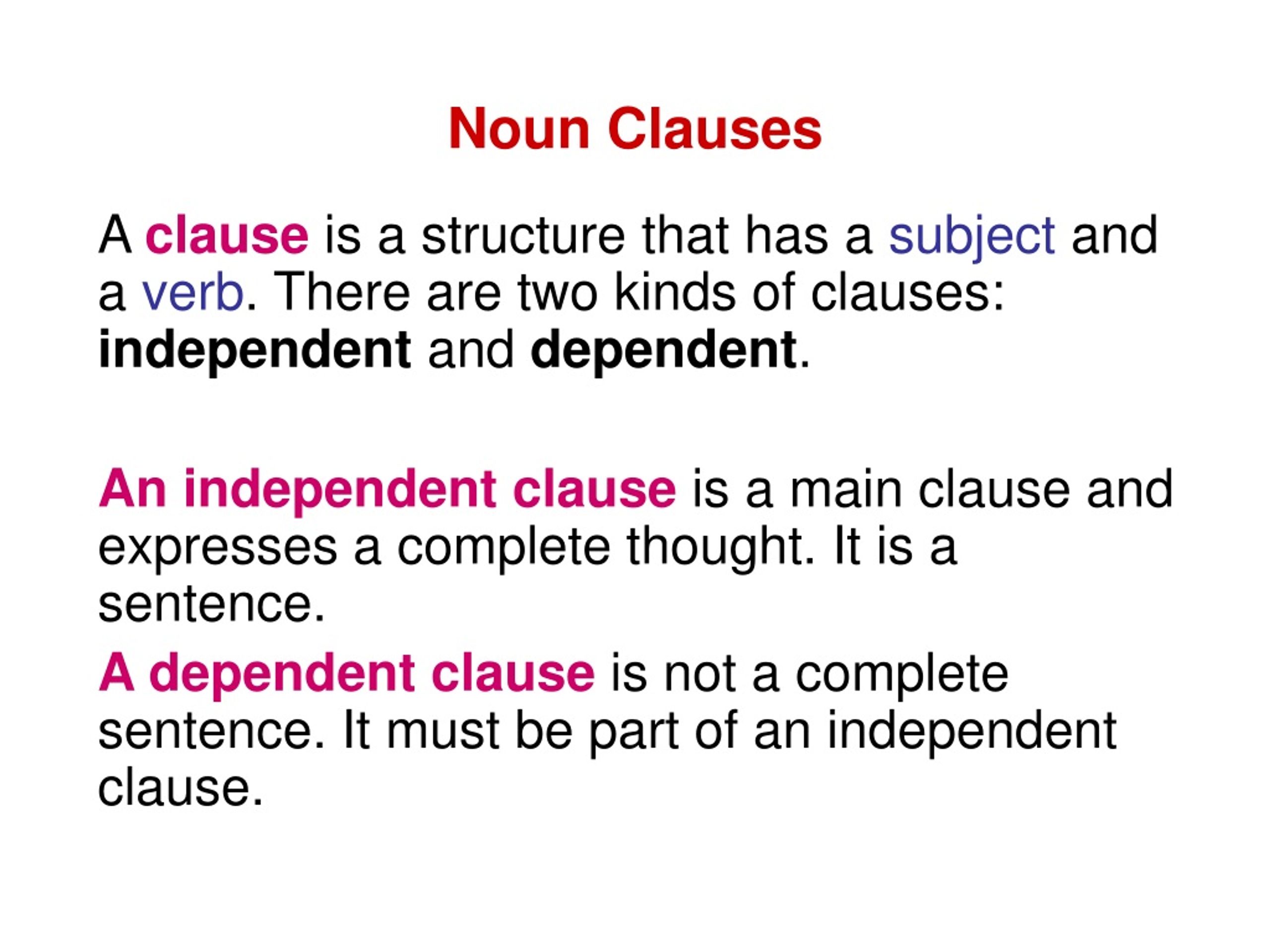 noun clauses presentation