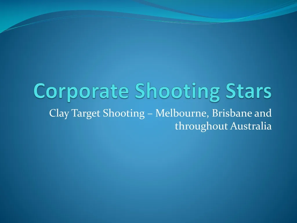 corporate shooting stars n.