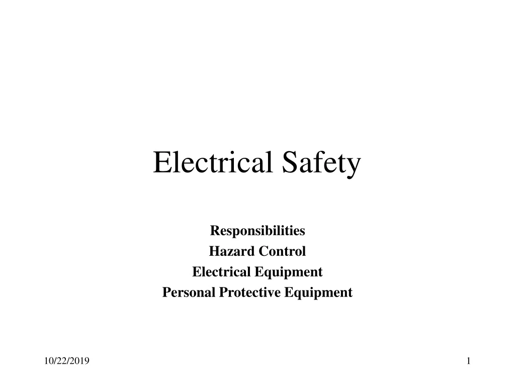 PPT - Electrical Safety PowerPoint Presentation, free download - ID:8694539