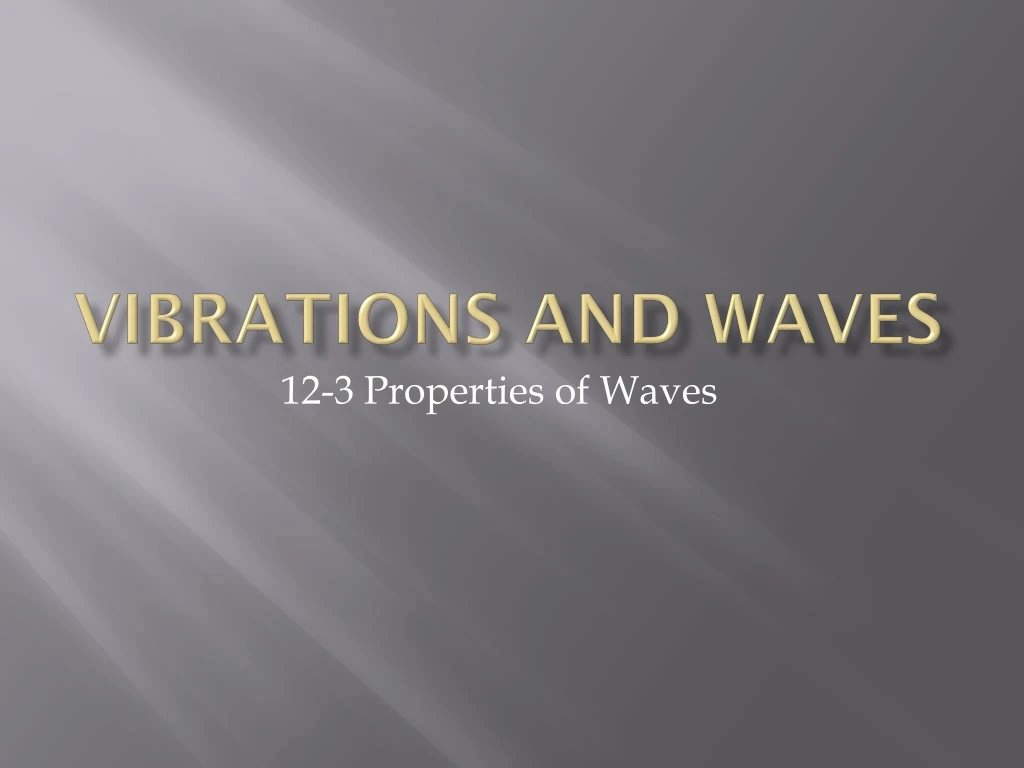 vibrations and waves n.