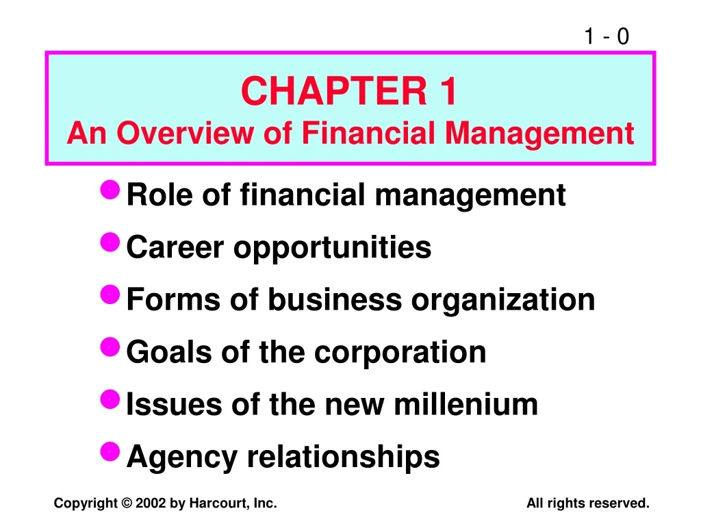 PPT - CHAPTER 1 An Overview Of Financial Management PowerPoint ...