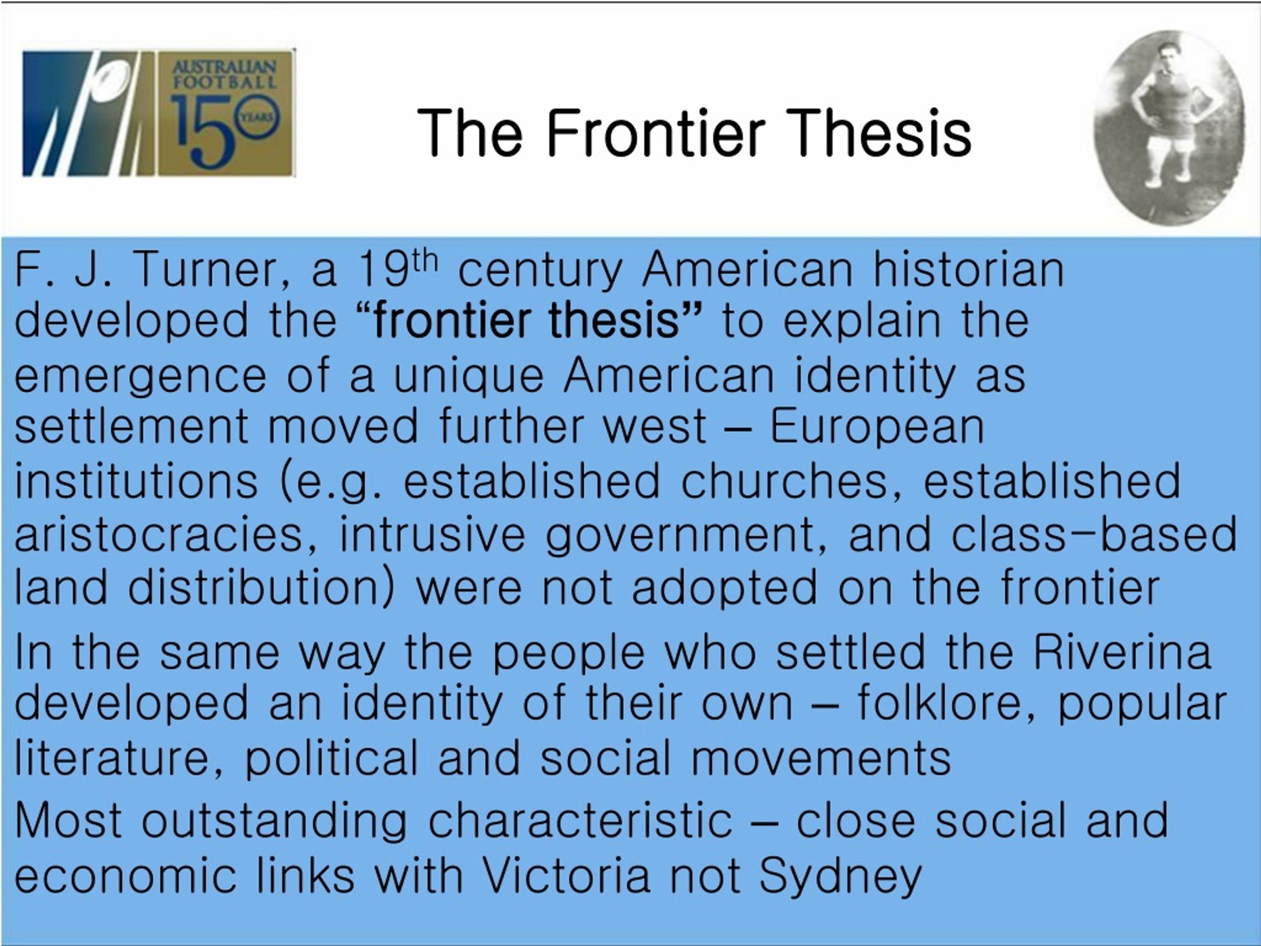 the frontier thesis us history definition
