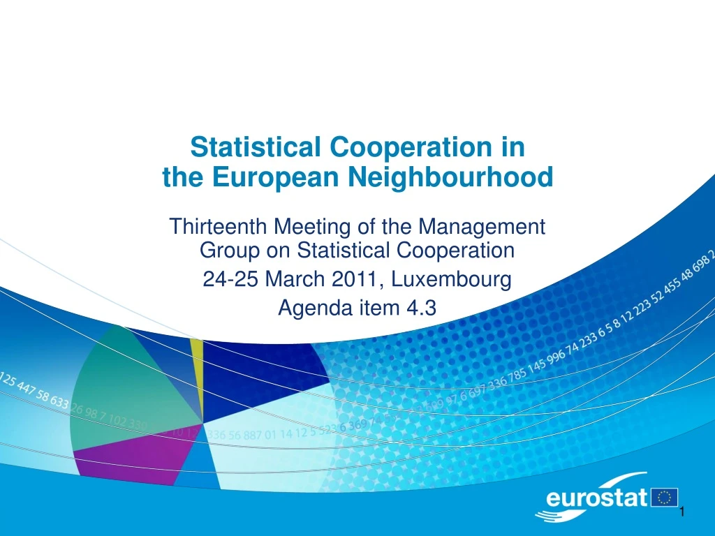 PPT - Statistical Cooperation In The European Neighbourhood PowerPoint ...