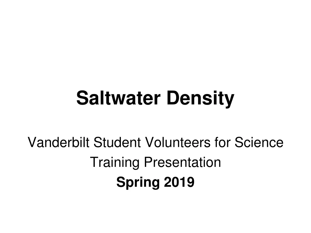 saltwater density n.