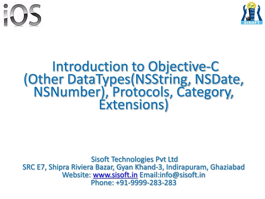 Ppt introduction to objective c powerpoint presentation free