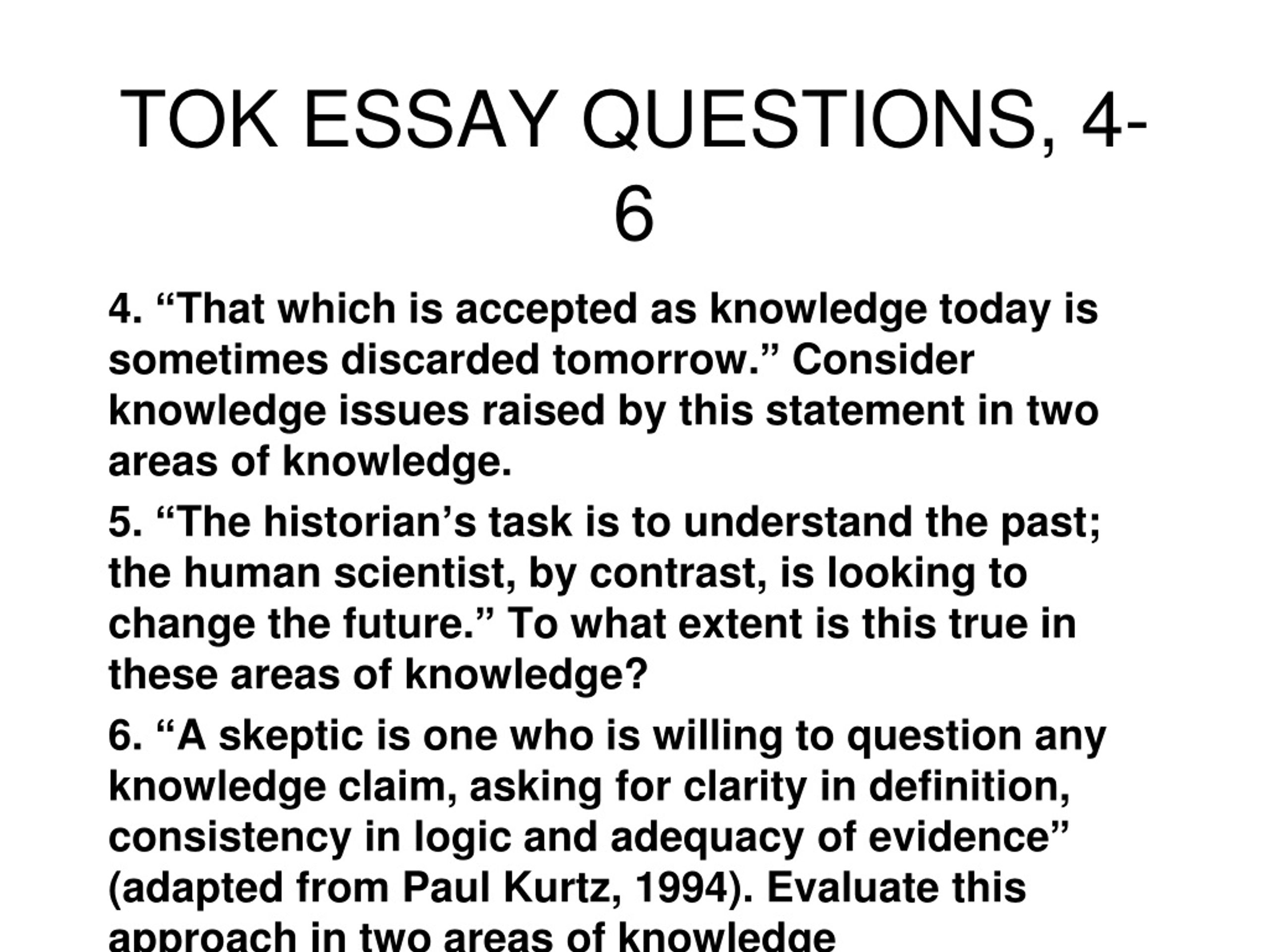 tok essay questions ib