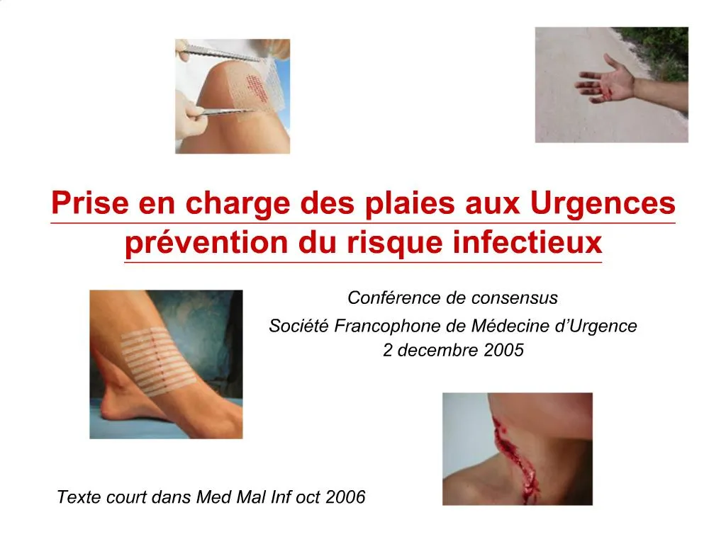 PPT - Prise En Charge Des Plaies Aux Urgences Pr Vention Du Risque ...