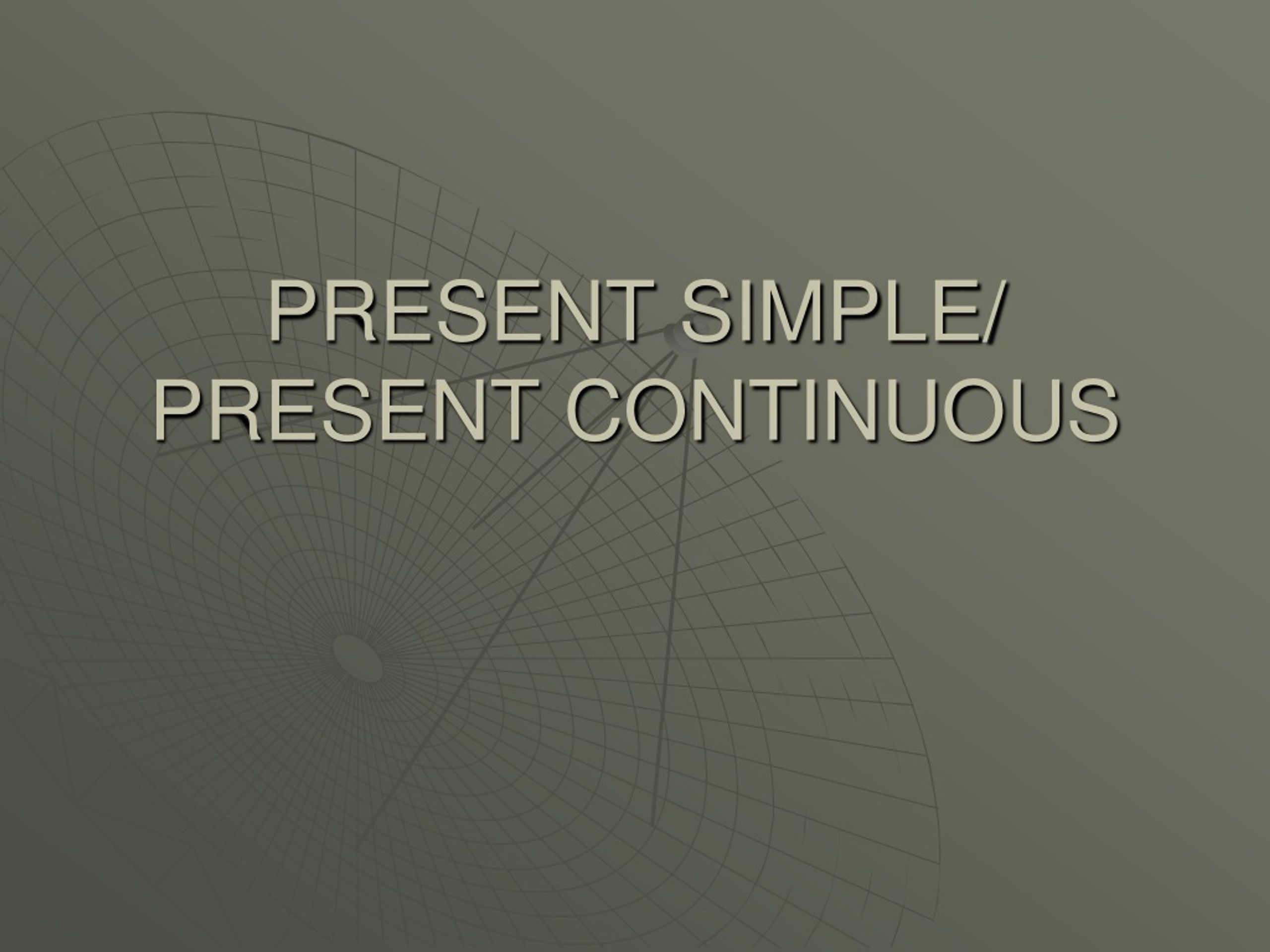 present simple present continuous presentation