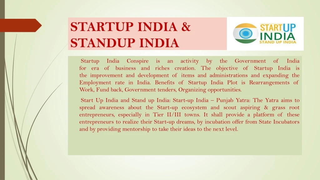 startup india standup india n.