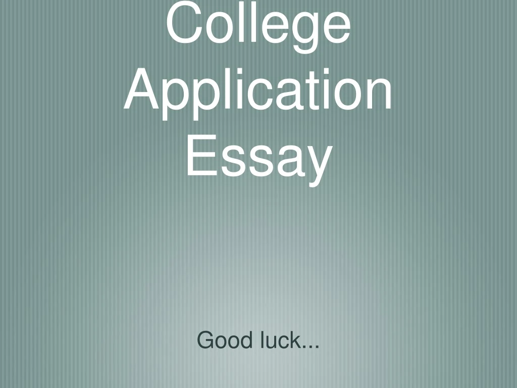 college application essay n.