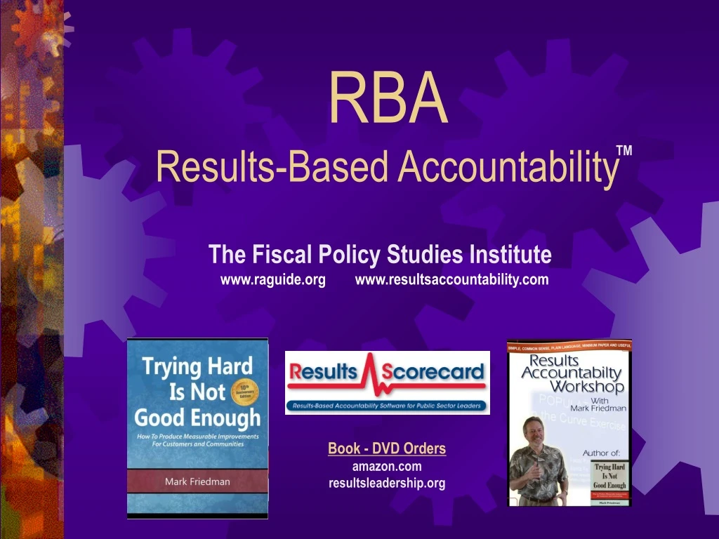 PPT - RBA Results-Based Accountability PowerPoint Presentation, Free ...