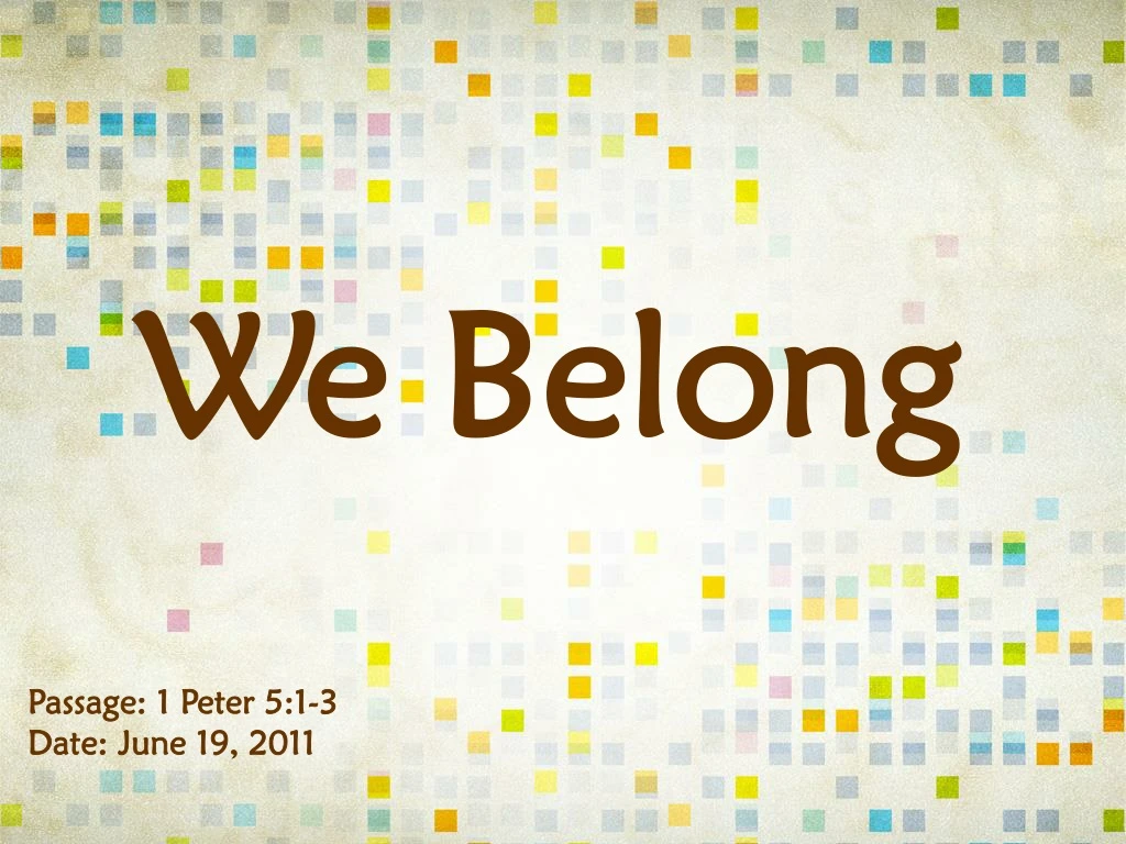 we belong n.