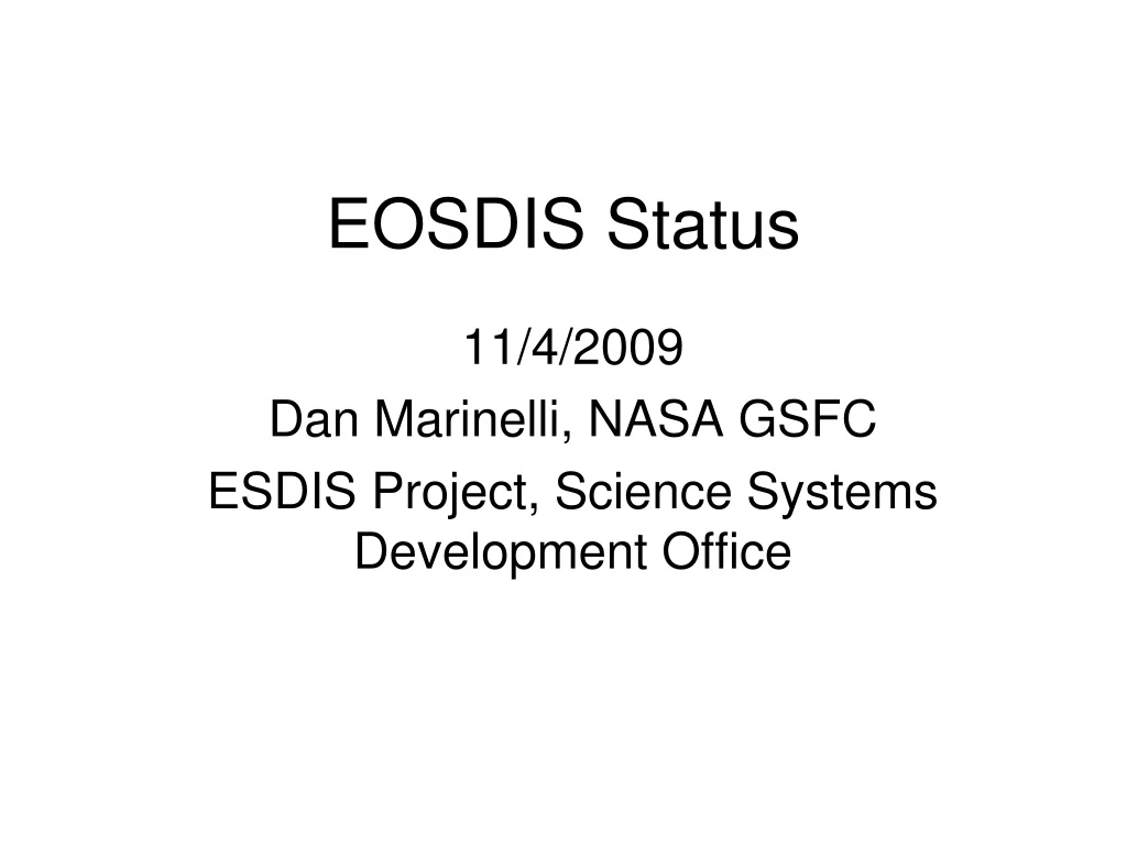 eosdis status n.