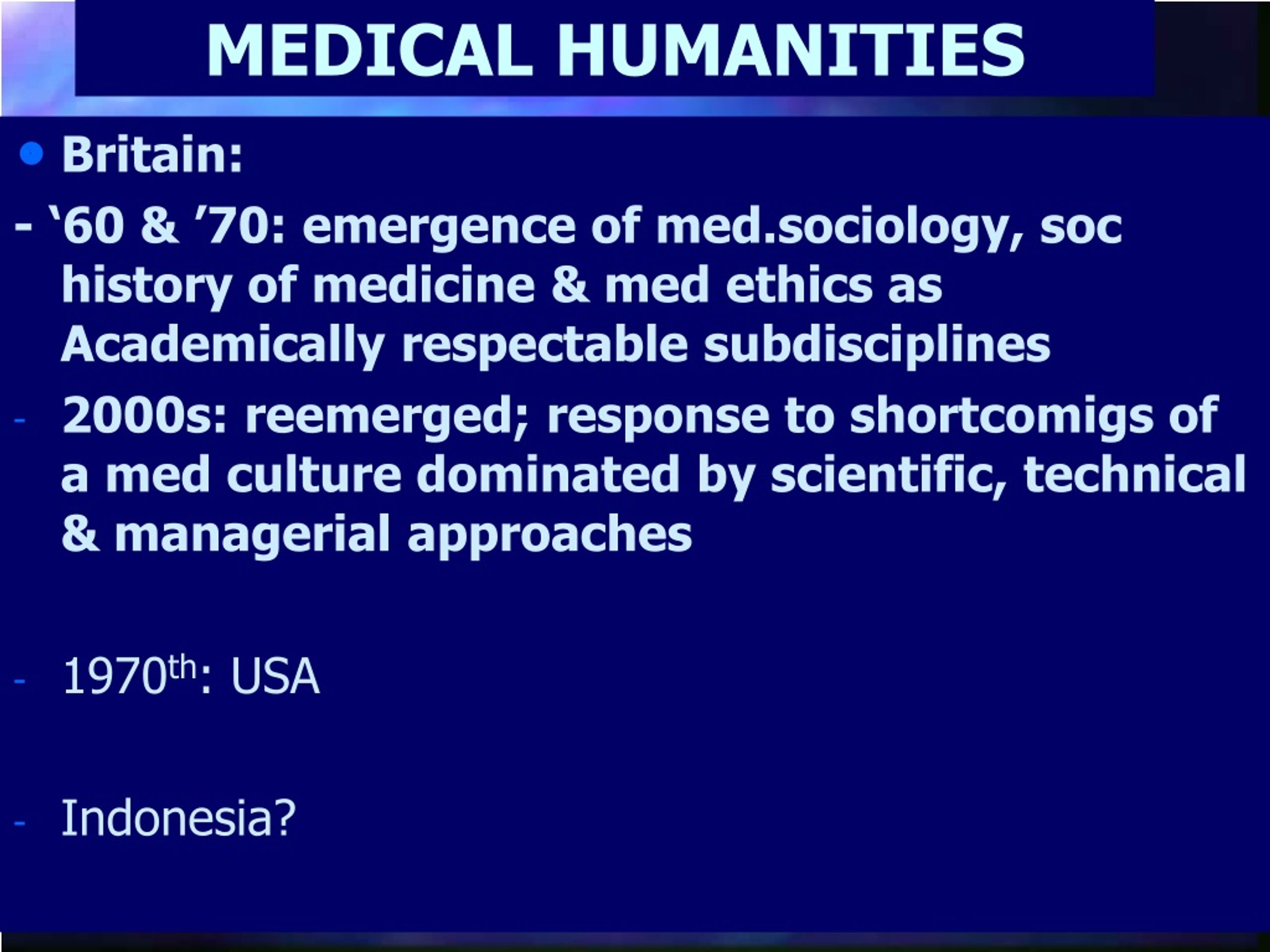 PPT - INTRODUCTION TO MEDICAL HUMANITIES PowerPoint Presentation, Free ...