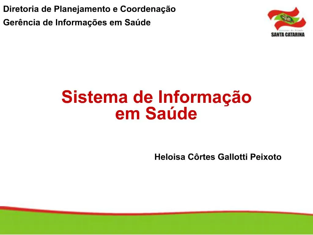 PPT Sistema De Informa O Em Sa De PowerPoint Presentation Free