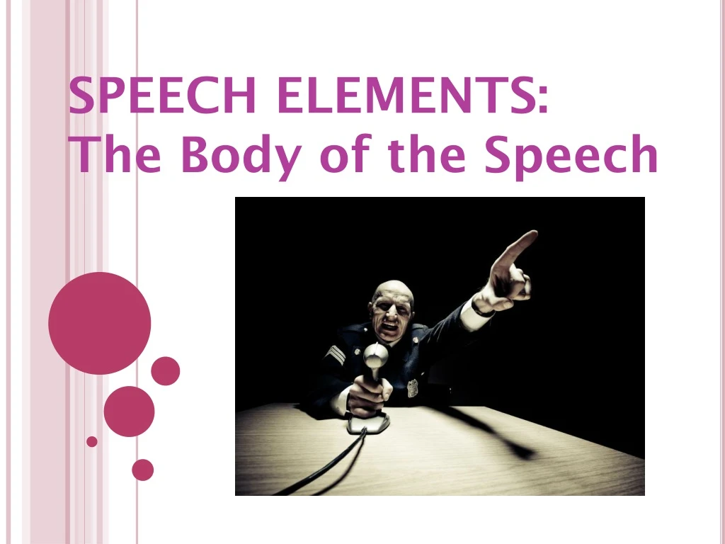 definition of speech elements