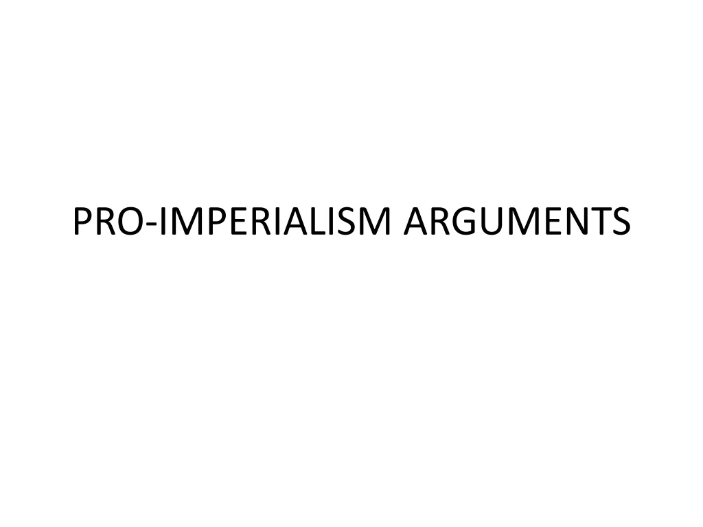 pro imperialism essay