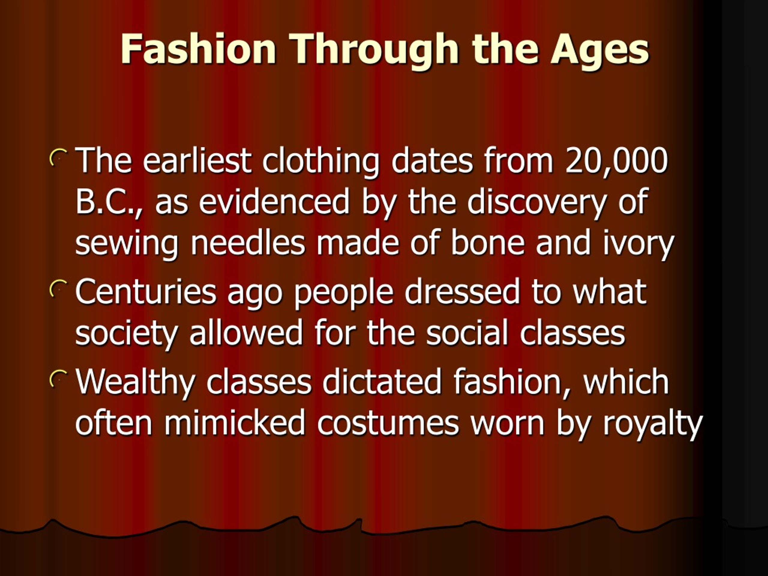 the history of fashion presentation