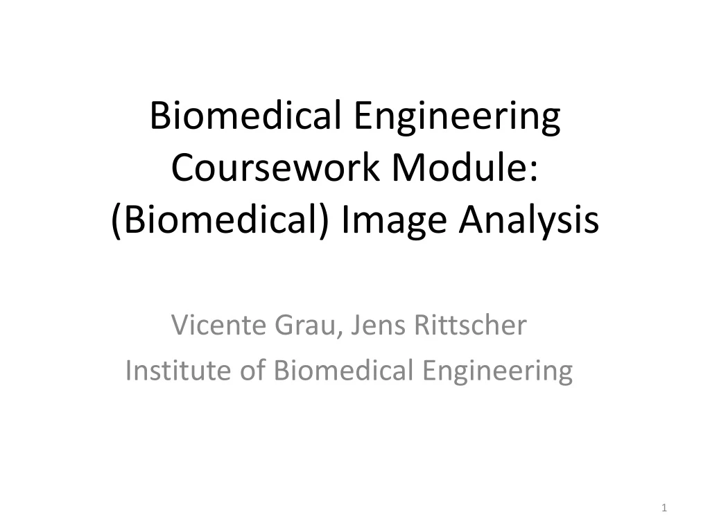 biomedical engineering coursework