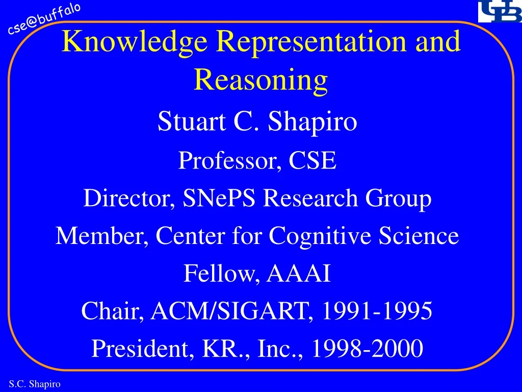 PPT - Knowledge Representation And Reasoning PowerPoint Presentation ...