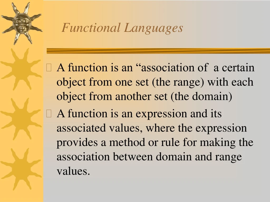 presentation functional language uk