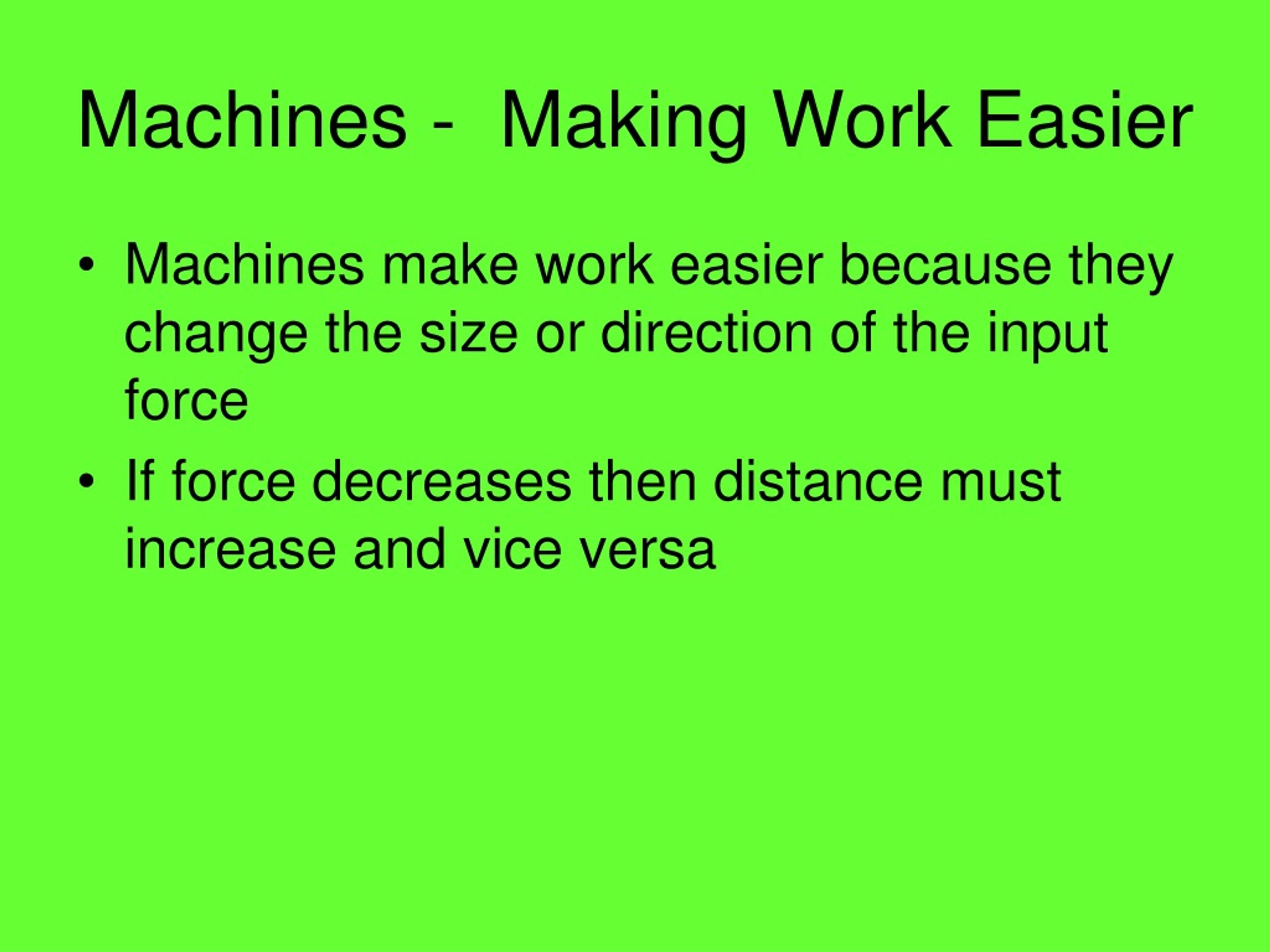 PPT Chapter 8 Work and Machines PowerPoint Presentation, free