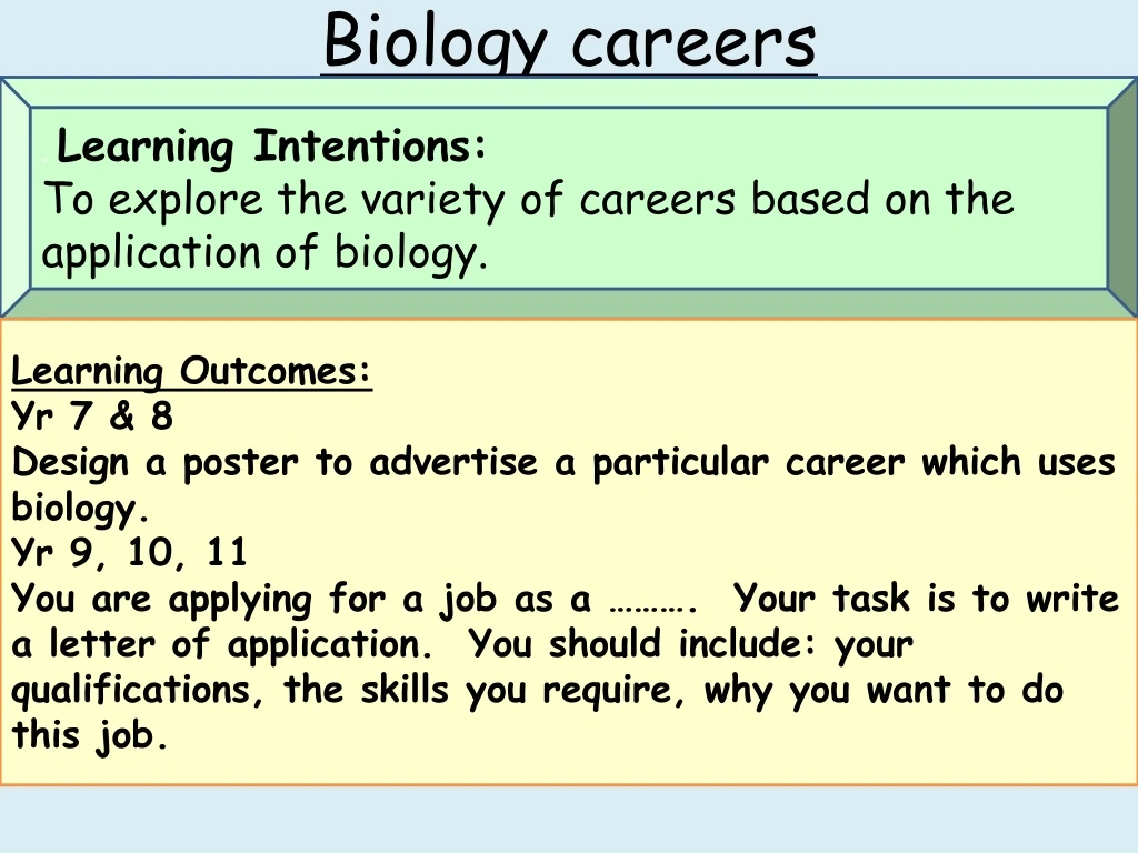 PPT Biology Careers PowerPoint Presentation Free Download ID 8734159   Biology Careers N 