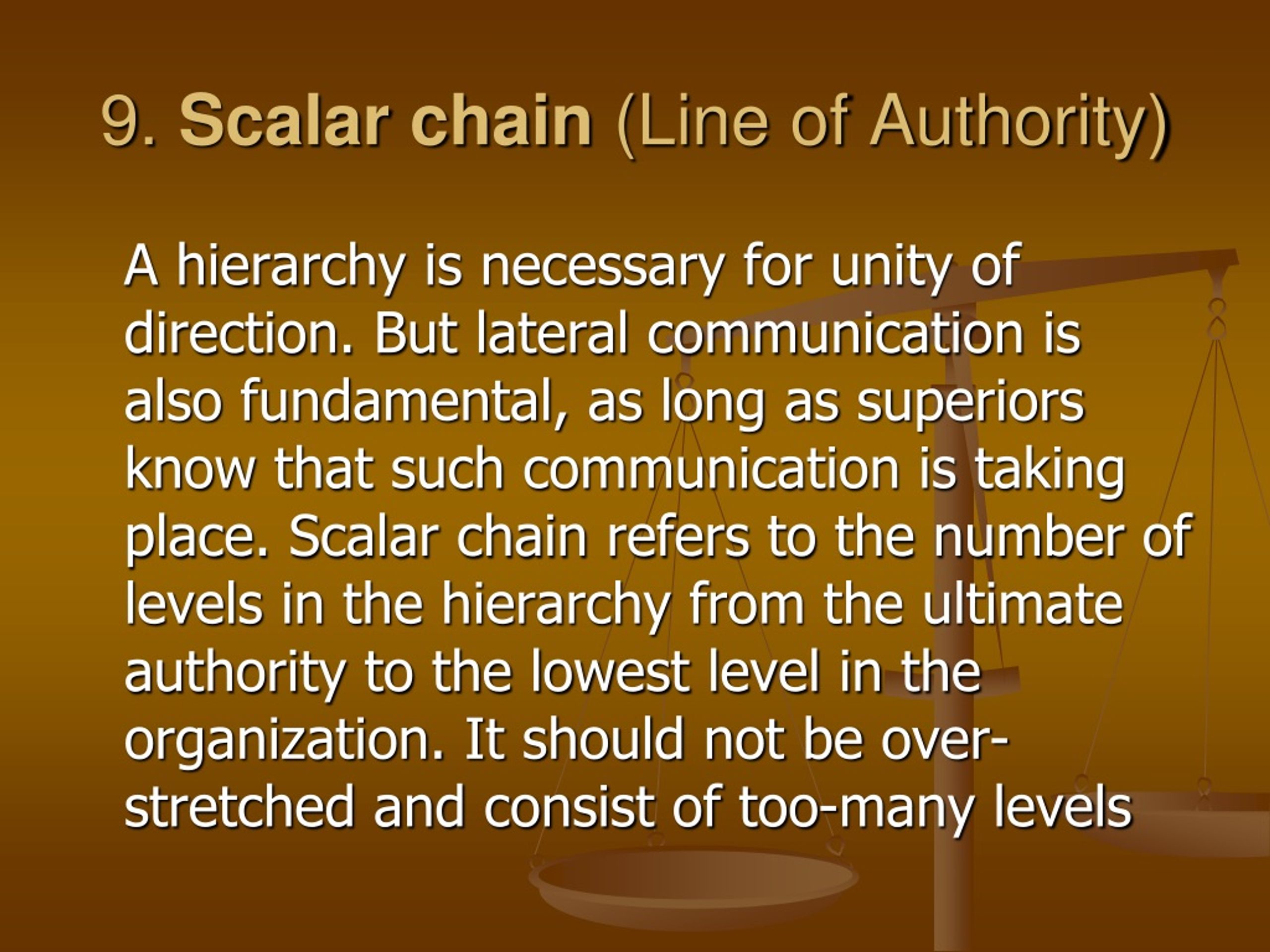 scalar chain