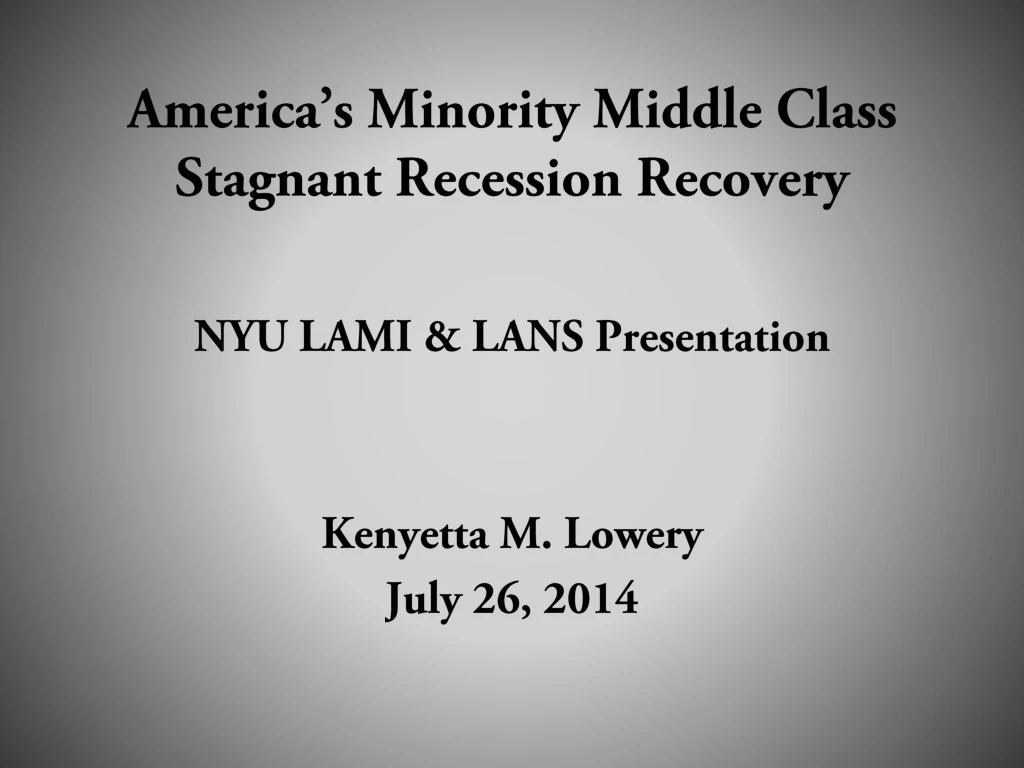 america s minority middle class stagnant recession recovery n.
